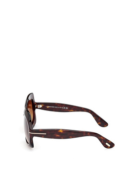 TOM FORD 女士眼镜 FT115552F CO 棕色 徽标太阳镜