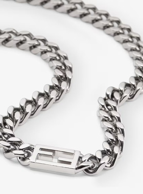 FENDI 女士项链 7AJ540AV8MF1LHW AW2025 银色 法棍项链