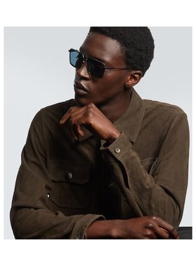 1h可退 潮奢 zegna 杰尼亚 男士 方框太阳眼镜 black黑色 舒适时