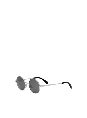 CELINE 男士眼镜 CL40306U16ASILVER SS2025 灰色 圆形太阳镜配饰