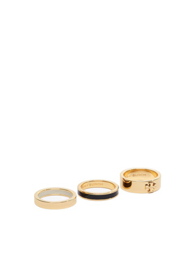 TORY BURCH 女士戒指 184445999 AW2026 金色 图标珐琅戒指套装
