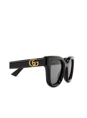 GUCCI 女士眼镜 GG1828S004 SS2025 灰色几何框 古驰太阳镜