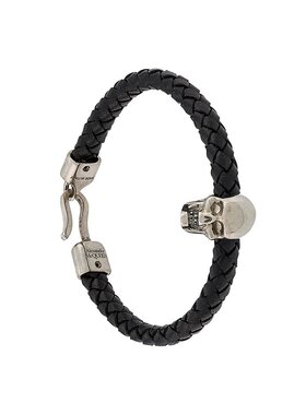 1h可退 奢淘 Alexander McQueen 骷髅头编织手链 男配饰
