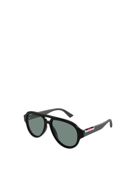 GUCCI 男士眼镜 GG2088S002 SS2026 黑色 飞行员框太阳镜