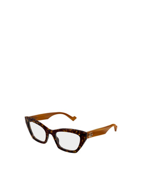 GUCCI 女士眼镜 GG1334O005 AW2025 棕色 几何平光镜古驰