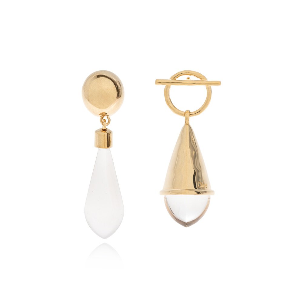 CHLOÉ 女士耳饰 CH25AJE53RSB7ZM AW2025 金色 Brass earrings,淘宝优惠券,粉丝福利购,淘宝优惠卷