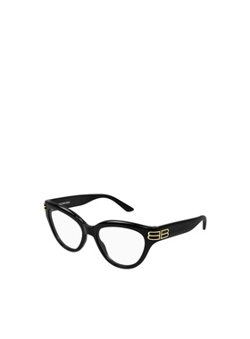 BALENCIAGA 女士眼镜 BB0436O001 SS2026 黑色 几何平光镜