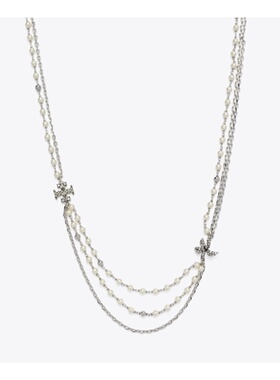 TORY BURCH 女士项链 180867056 SS2026 银色 Moondance 多股项链