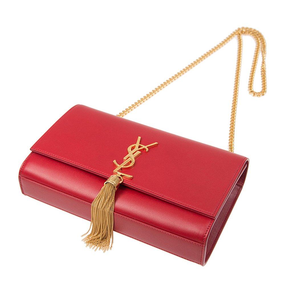 香港直邮圣罗兰红色女士斜挎包 天猫国际香港直购女士包袋