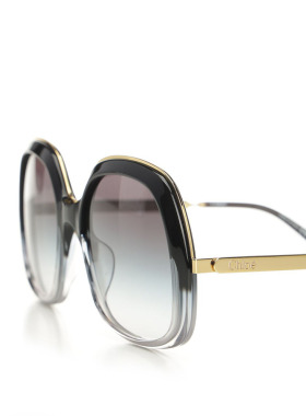 CHLOÉ 女士太阳镜 CH0327S005 SS2026 黑色 Square Sunglasses