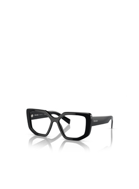 PRADA 女士眼镜 PRA04V1AB1O1 SS2024 黑色 普拉达几何框平光镜