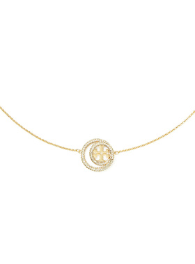 TORY BURCH 女士项链 157225783 SS2025 黄色 徽标项链