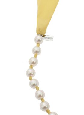 MOSCHINO 女士项链 911284041026 AW2020 黄色 Pearls and ribbon
