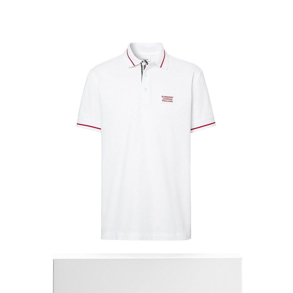burberry巴宝莉男士白色logo polo衫 天猫国际香港直购Polo衫