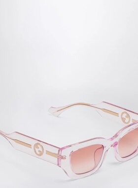 GUCCI 女士太阳镜 778259J16915958 SS2024 粉红色 徽标太阳眼镜