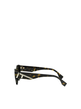 1h可退 FENDI 女士眼镜 FE40194I52F AW2025 绿色太阳镜