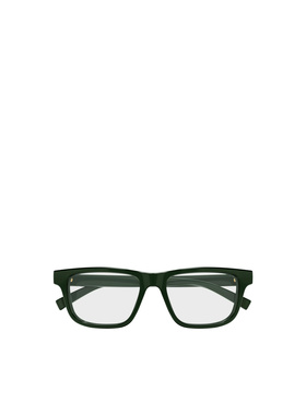 1h可退 GUCCI 男士眼镜 GG1987O004 AW2025 绿色 几何平光镜古驰