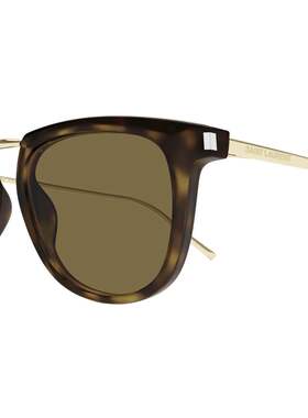 SAINT LAURENT 男士眼镜 SL753006 AW2025 棕色 椭圆形太阳镜