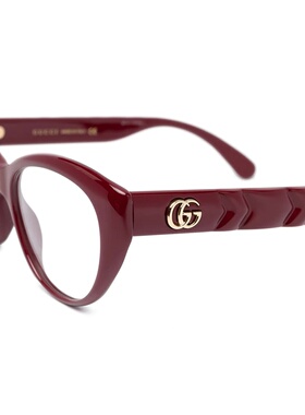 1h可退 GUCCI 女士眼镜 GG0812O003 SS2023 红色 GUCCI WOMEN'S G