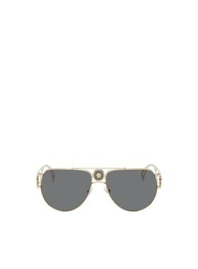 1h可退 VERSACE 男士太阳镜 0VE2225100287GOLD AW2025 灰色