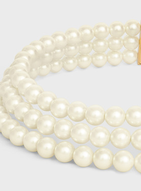 CELINE 女士手链手镯 461CG6RSB01GI AW2024 白色 徽标项链