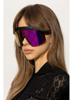 1h可退 GUCCI 女士眼镜 747045J16921059 SS2023 粉红色 SUNGLASS