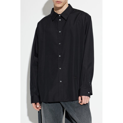 LOEWE 男士衬衫 H526Y05XAT0BLACK SS2026 黑色 Cotton shirt - 图2