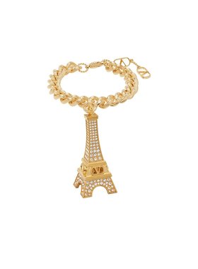 VALENTINO 女士项链 WJ0AR3YCWBAX AW2025 金色 Tower Charm 手链