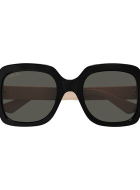 1h可退 GUCCI 女士太阳镜 GG1337S008 CO 黑色 矩形太阳镜古驰