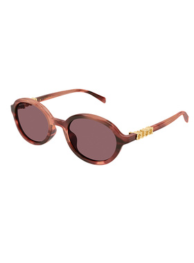 GUCCI 女士眼镜 GG2033SA004 SS2026 棕色 椭圆形镜框太阳镜古驰