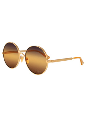 CHLOÉ 女士太阳镜 CH0321S001 SS2026 金色 圆框太阳镜