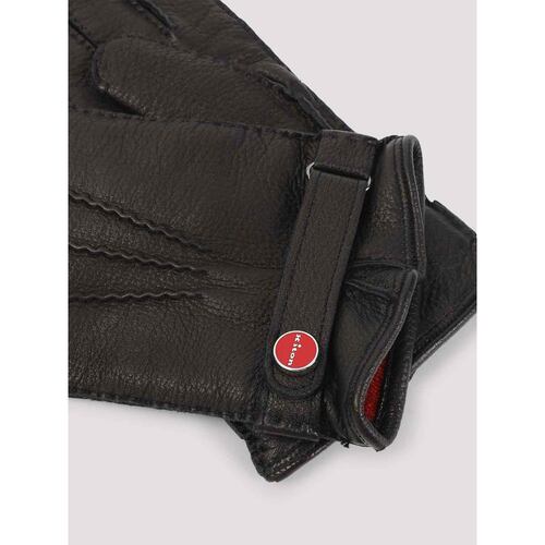 1h可退 KITON 男士手套 UGU023K0212L10003 AW2026 黑色 Gloves - 图2