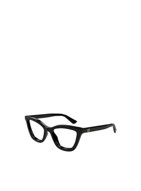 GUCCI 女士眼镜 GG1686O005 SS2025 黑色 几何框平光镜古驰