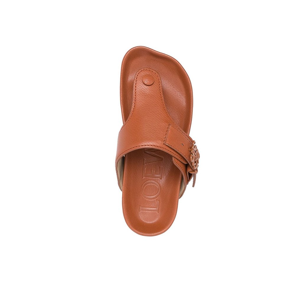 1h可退 LOEWE 女士拖鞋 L814465X59SANDAL352530 SS2023 - 图1