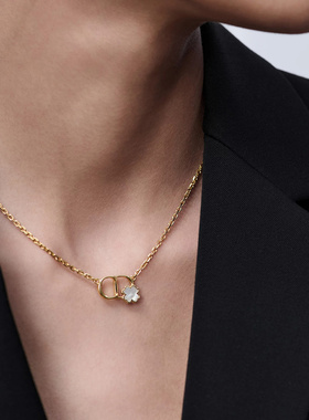 奢淘 Dior CD Garden 项链 女珍珠四叶草 N3678WOMMP