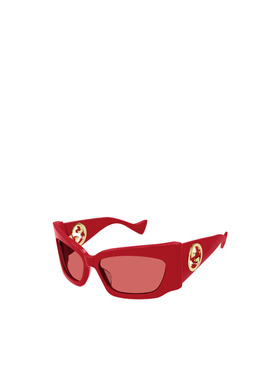 GUCCI 女士眼镜 GG1412S004 AW2023 红色古驰太阳镜