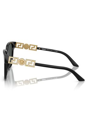 1h可退 VERSACE 女士眼镜 VE4471BGB187 CO 黑色 几何框太阳镜
