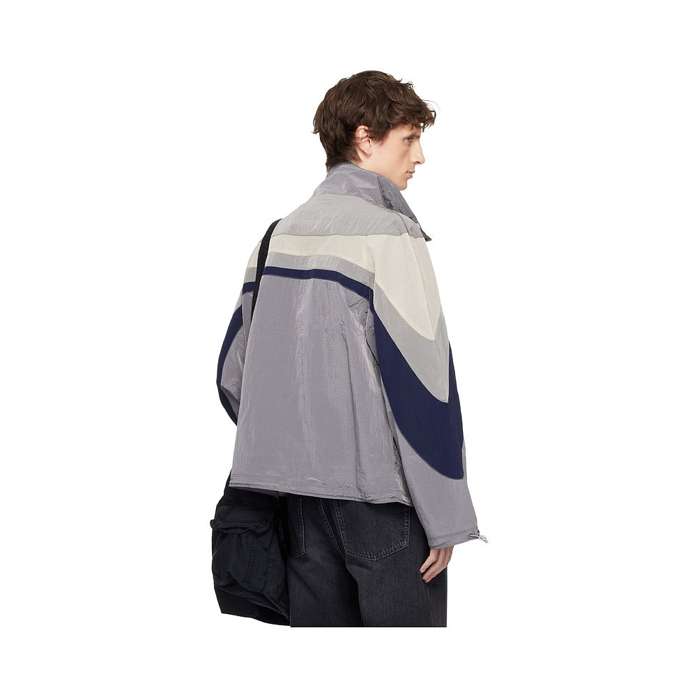 1h可退 潮奢 Erl 男士 灰色 Nylon Rave 夹克 ERL11J027 - 图1