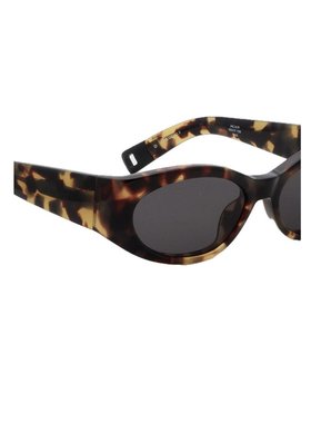 JACQUEMUS 女士太阳镜 JAC4OVALOC9SHELL SS2025 黑色