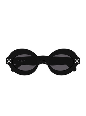 1h可退 ALAIA 女士眼镜 AA0059S001 CO 黑色 Oval-frame sunglass