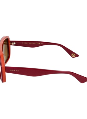 GUCCI 男士太阳镜 GG1615S003 SS2024 红色几何框 太阳镜古驰