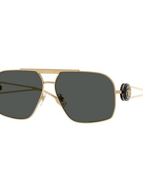 1h可退 VERSACE 男士太阳镜 VE2269100287 AW2025 黑色 几何框太