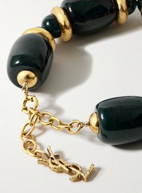 1h可退 潮奢 Saint Laurent 圣罗兰 女士 聖羅蘭標誌牌手鐲 83053