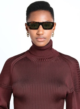 潮奢 off-white 女士 太阳眼镜 brown棕色 舒适时尚