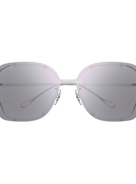 1h可退 GUCCI 女士眼镜 GG1713SA004 SS2025 灰色 几何框太阳镜