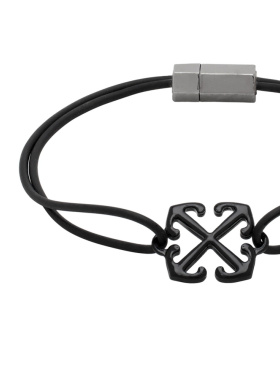 1h可退 OFF-WHITE 男士手链手镯 OMOA10AF24MET0011010BLACK