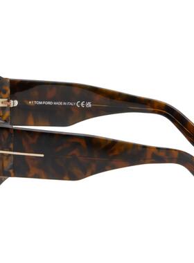 1h可退 潮奢 Tom Ford 汤姆 福特 女士 棕色 Bronson 太阳镜 FT10