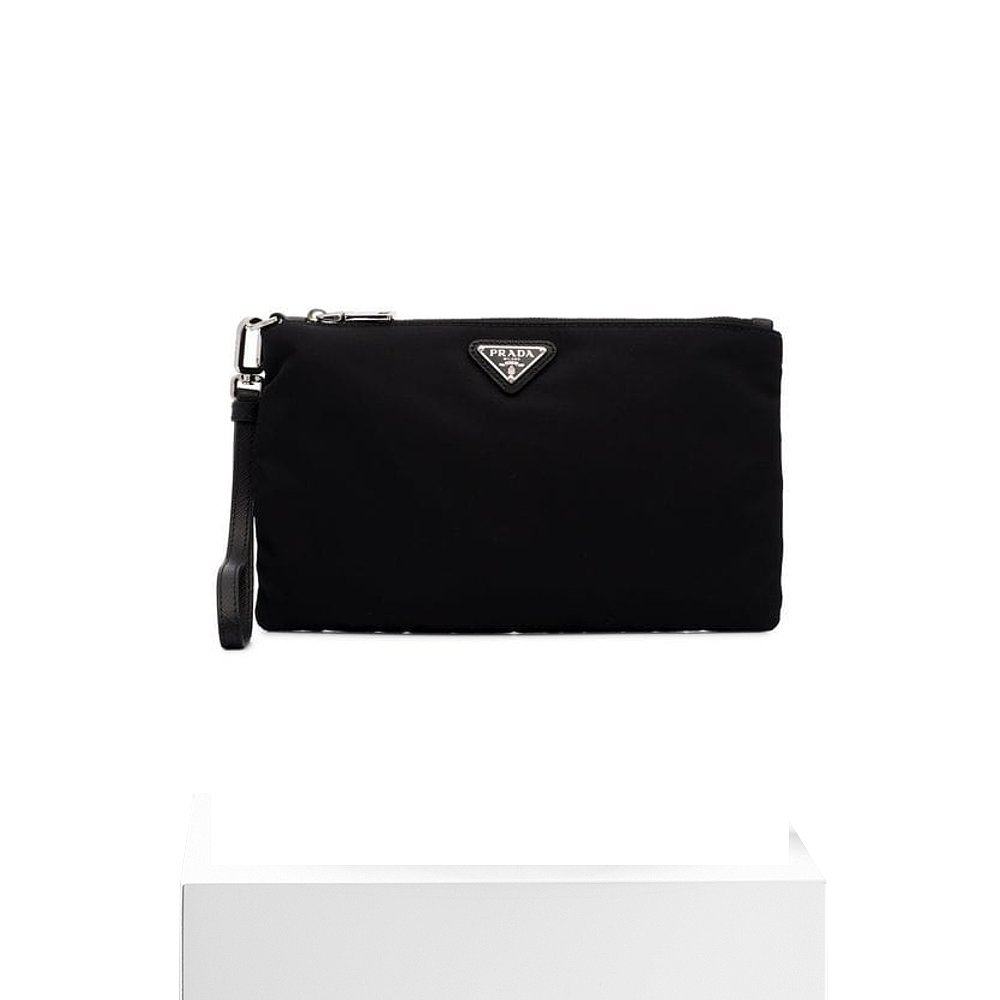 香港直邮prada简约黑色徽标手提包 天猫国际香港直购男士包袋