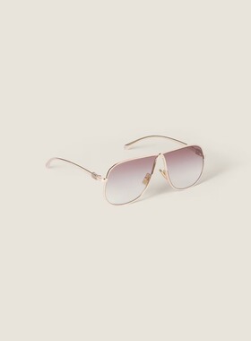 MIU MIU 女士眼镜 0MUA56S5AK90L66 AW2025 银色 全框太阳镜