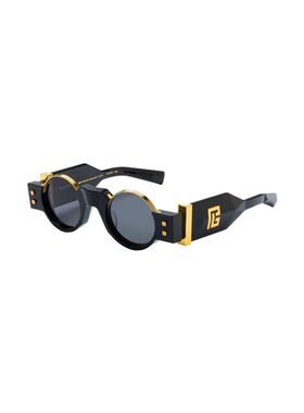 1h可退 BALMAIN 男士太阳镜 BPS167ABLKGLD SS2025 黑色